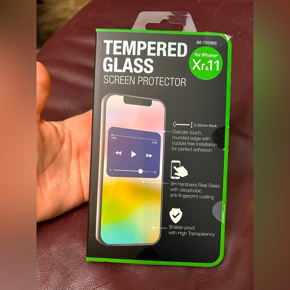 iPhone XR and iPhone 11 tempered glass screen protector shatterproof